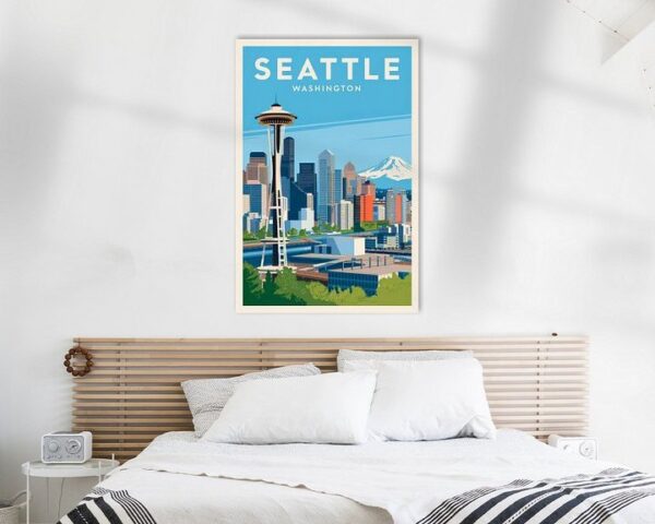 Seattle, Washington Vintage Travel Poster