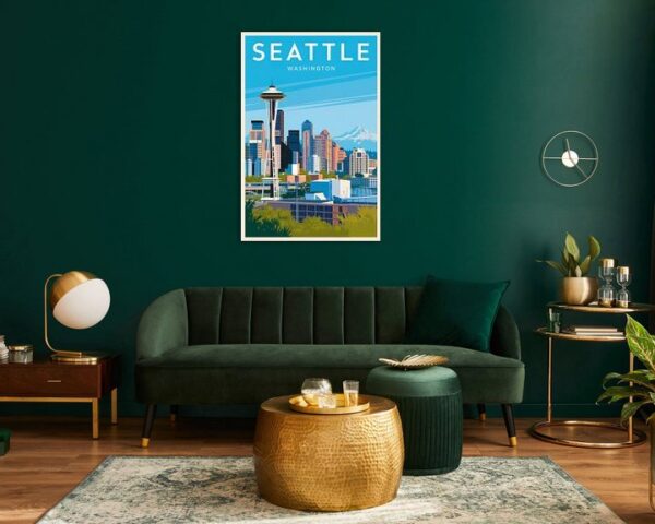 Seattle, Washington Vintage Travel Poster