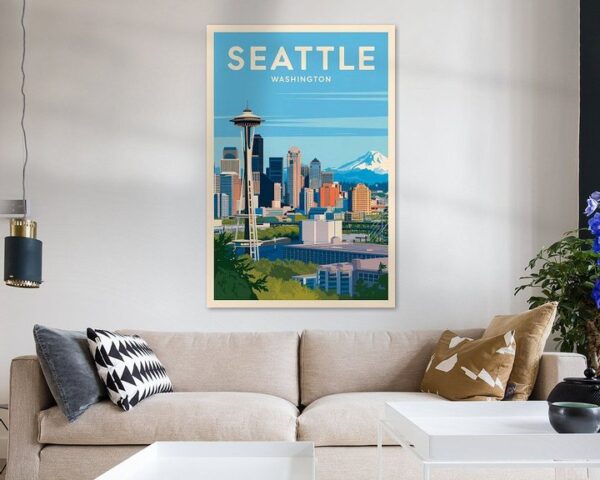 Seattle, Washington Vintage Travel Poster