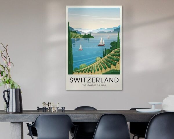 Switzerland Vintage Travel Poster