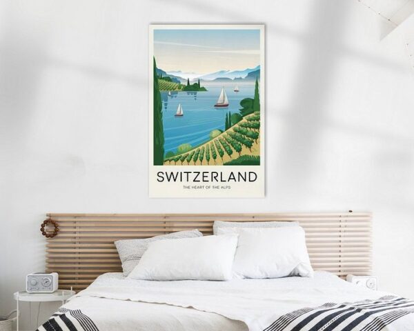 Switzerland Vintage Travel Poster