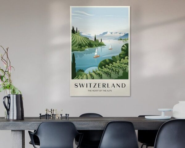 Switzerland Vintage Travel Poster