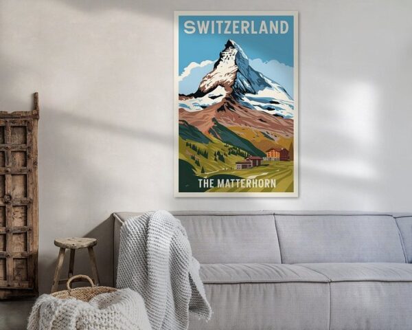 Switzerland Vintage Travel Poster