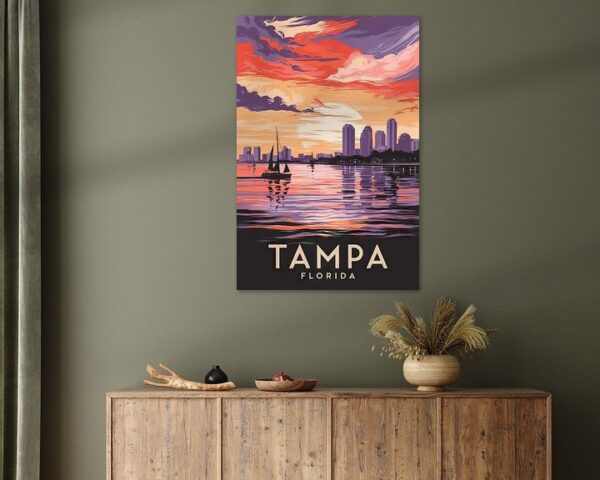 Tampa, Florida Vintage Travel Poster