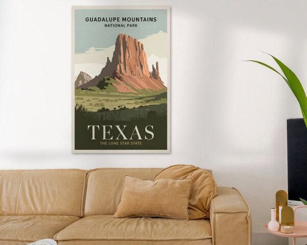 Texas Vintage Travel Poster