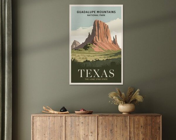 Texas Vintage Travel Poster