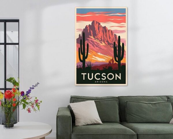 Tucson, Arizona Vintage Travel Poster