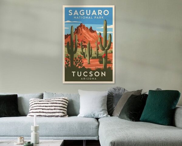 Tucson, Arizona Vintage Travel Poster