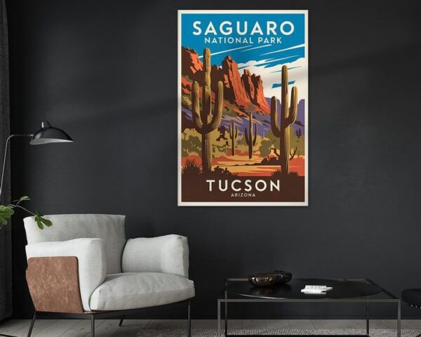 Tucson, Arizona Vintage Travel Poster