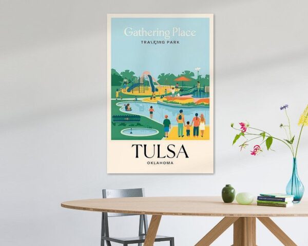 Tulsa, Oklahoma Vintage Travel Poster