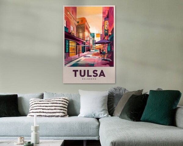 Tulsa, Oklahoma Vintage Travel Poster