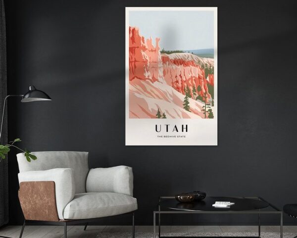 Utah Vintage Travel Poster