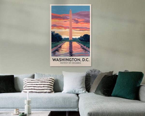 Washington, D.C. Vintage Travel Poster