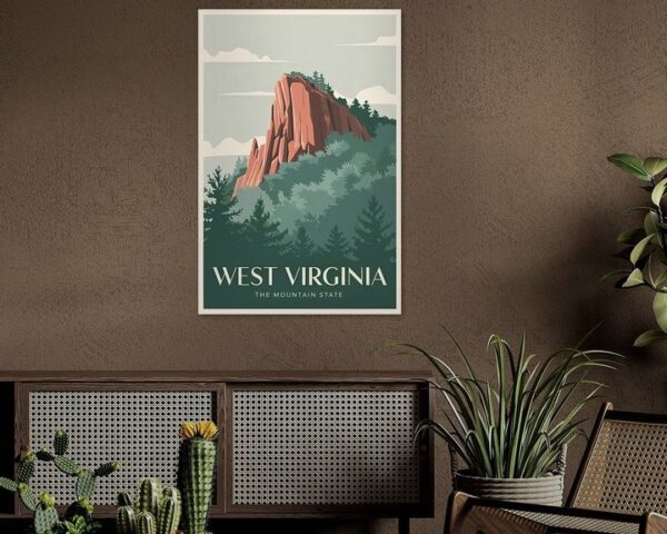 West Virginia Vintage Travel Poster