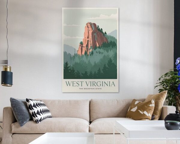 West Virginia Vintage Travel Poster