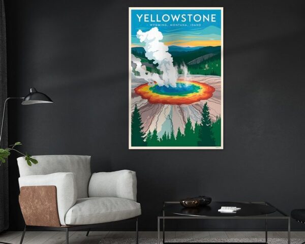 Yellowstone Vintage Travel Poster